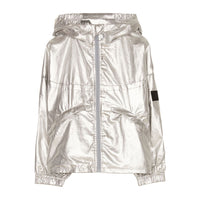 Finger in the Nose Matcha Silver Metal Hooded Jacket