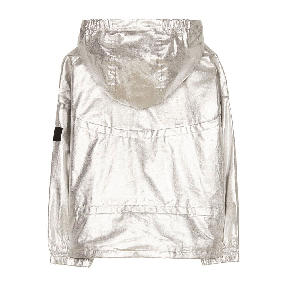 Finger in the Nose Matcha Silver Metal Hooded Jacket