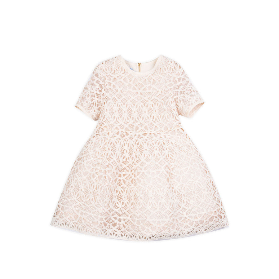 mimisol Beige Lace Detailed Dress