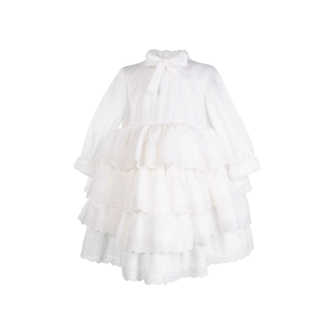 mimisol White Layered Dress – Ladida - Main Image