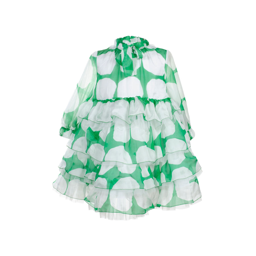 mimisol Green Circle Print Dress