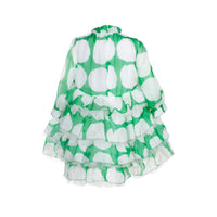 mimisol Green Circle Print Dress