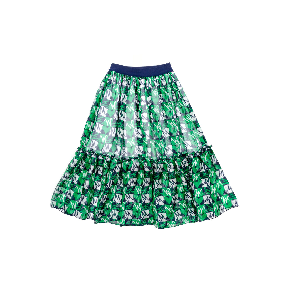 mimisol Green Print Maxi Skirt