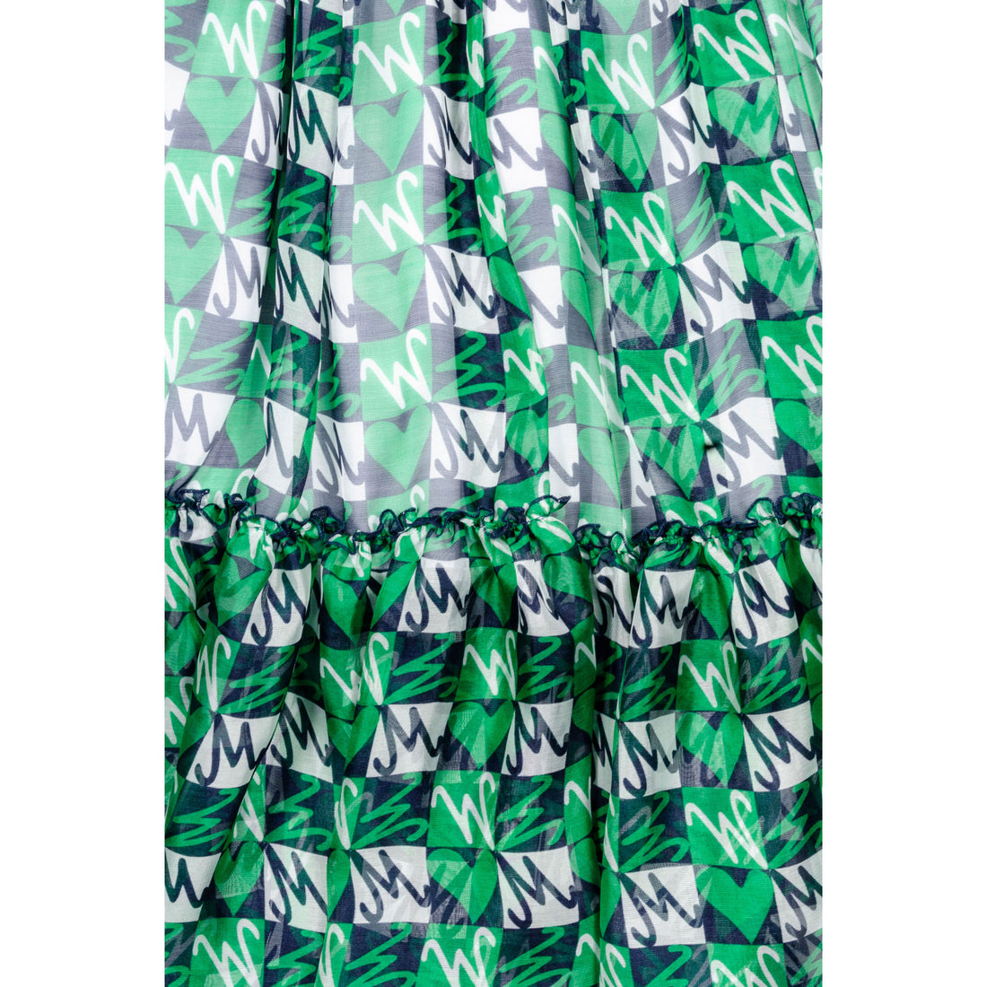 mimisol Green Print Maxi Skirt