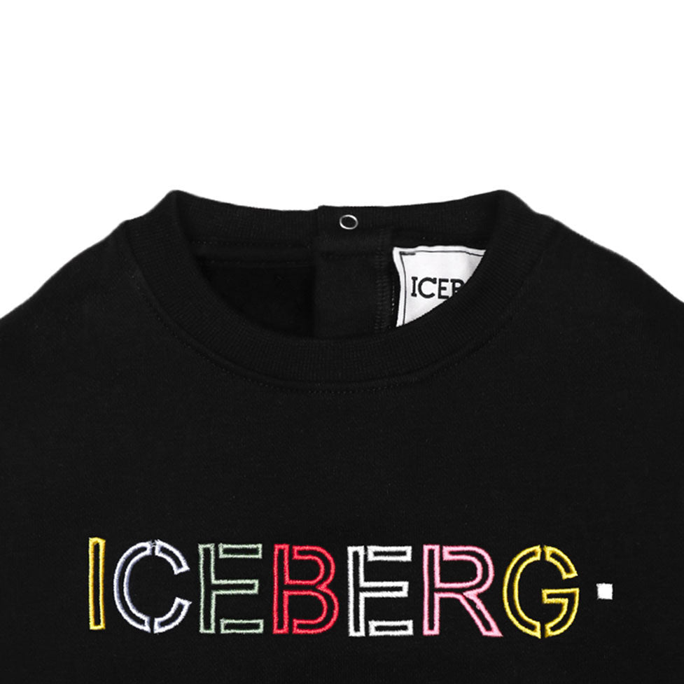 Iceberg Black Logo Baby Sweatshirt
