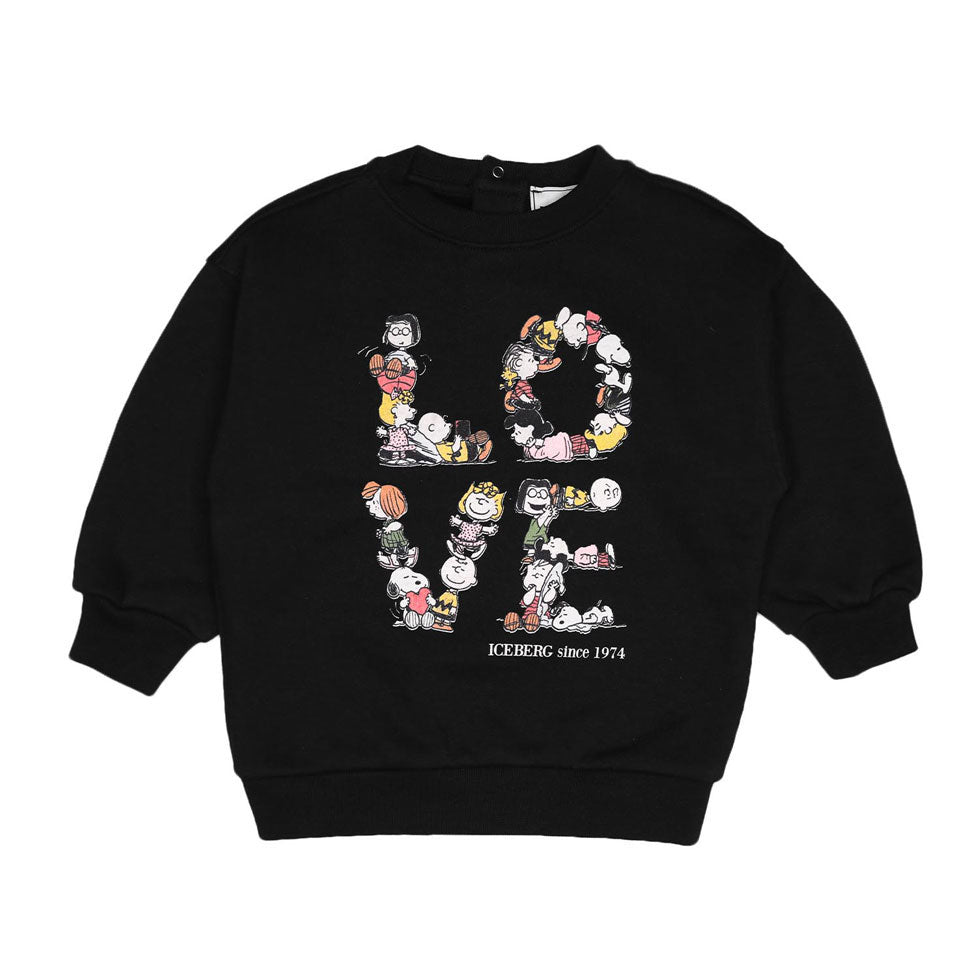 Iceberg Black Sequin Love Baby Sweatshirt