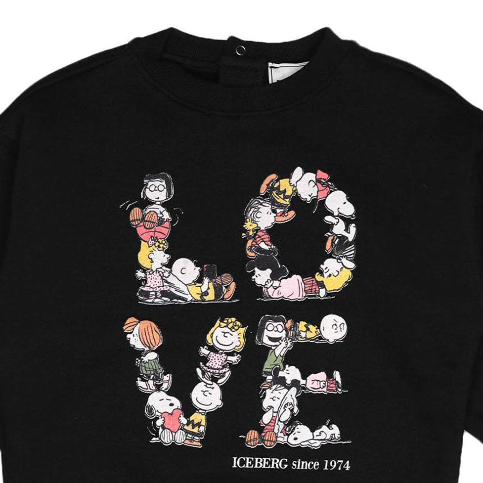 Iceberg Black Sequin Love Baby Sweatshirt
