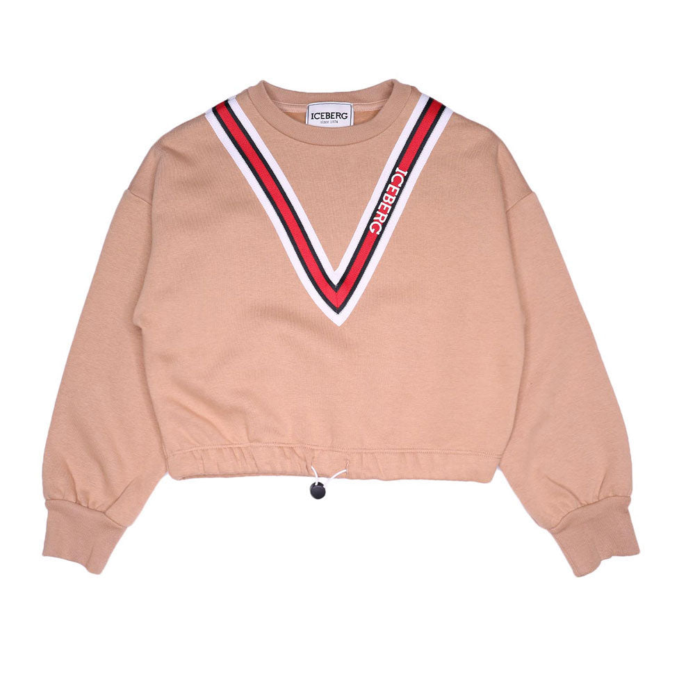 Iceberg Toffee V Crop Sweatshirt