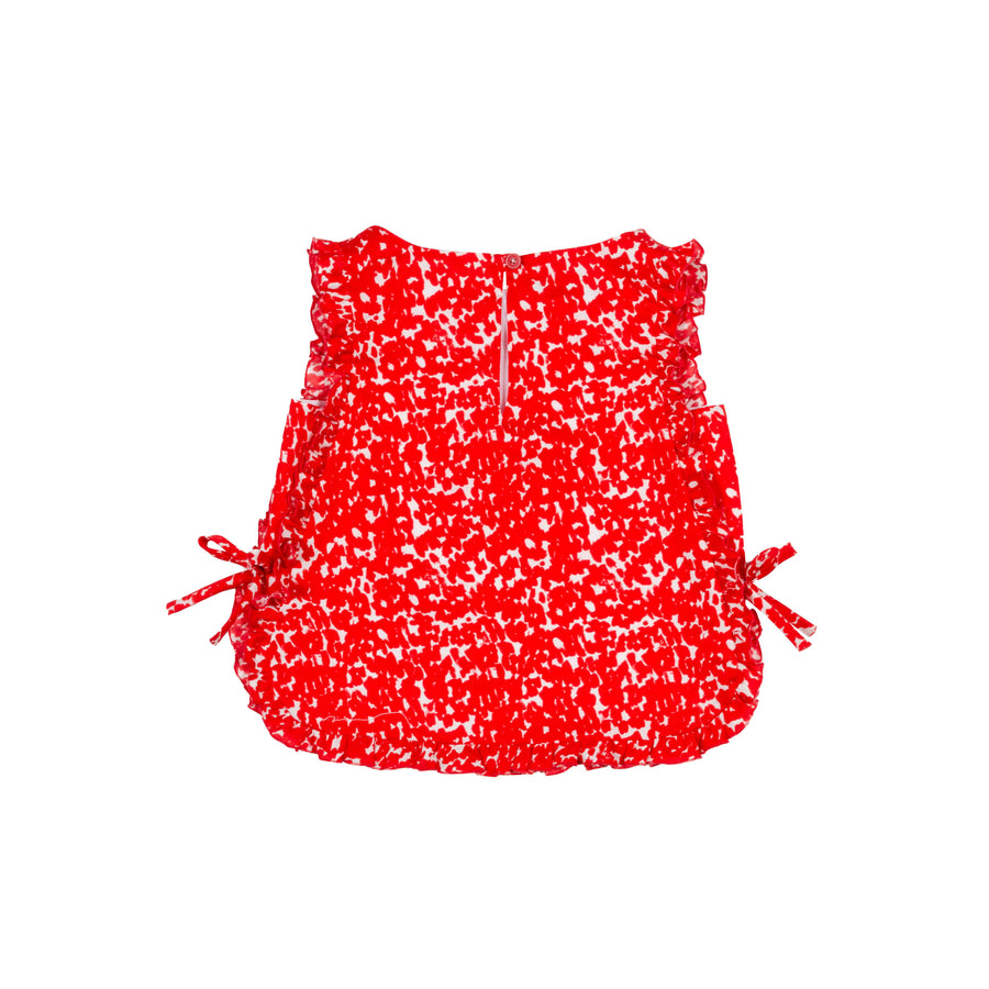 mimisol Red Printed Vest Top