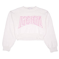 Iceberg Latte Logo Cropped Sweatshirt