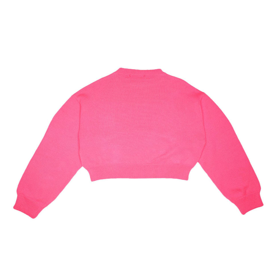 Iceberg Pink Logo Cropped Sweatshirt