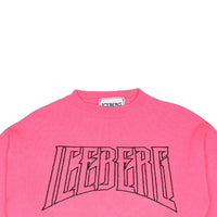 Iceberg Pink Logo Cropped Sweatshirt