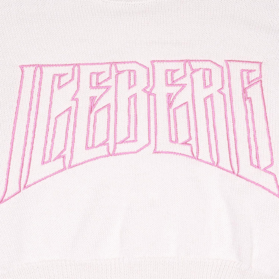 Iceberg Latte Logo Cropped Sweatshirt
