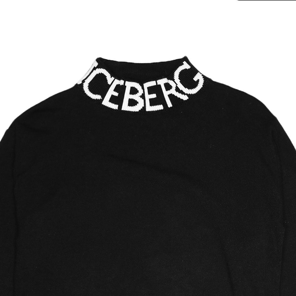 Iceberg Black Logo Turtleneck