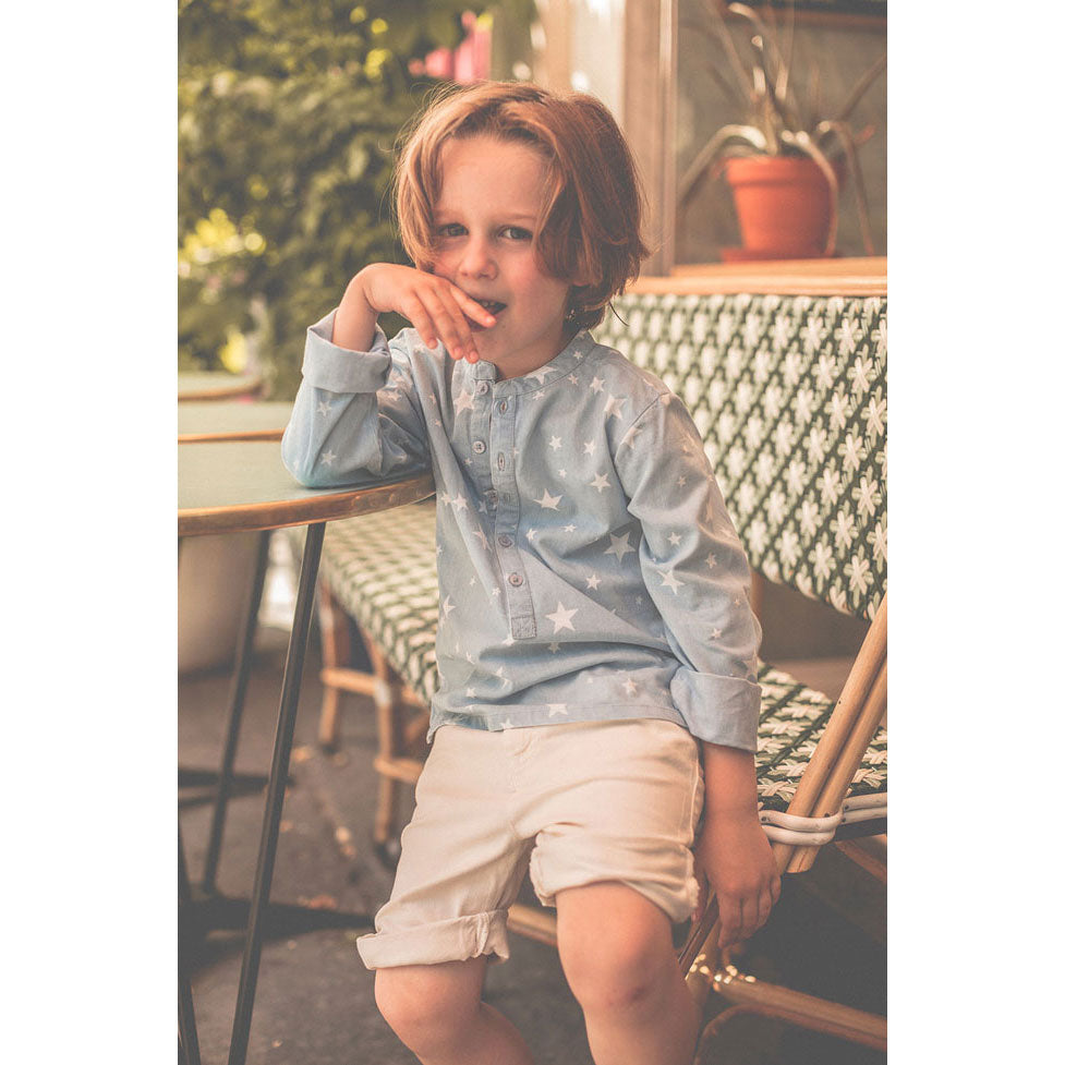 Louis Louise Light Chambray Stars Grand Pere Tunic