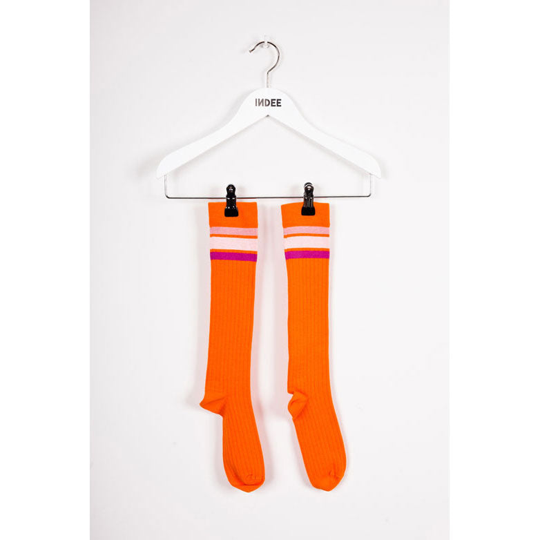 Indee Papaya Socks With 3 Stripes
