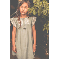 Louis Louise Light Green Embroidered Maddie Dress