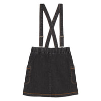 Little Hedonist Denim Spray Black Shoulder Strap Skirt