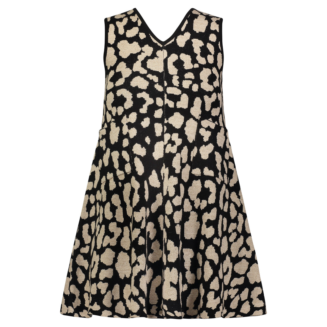 Mun Leopard Metallic V-neck Jumper