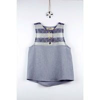 Popelin Blue Sleeveless Shirt