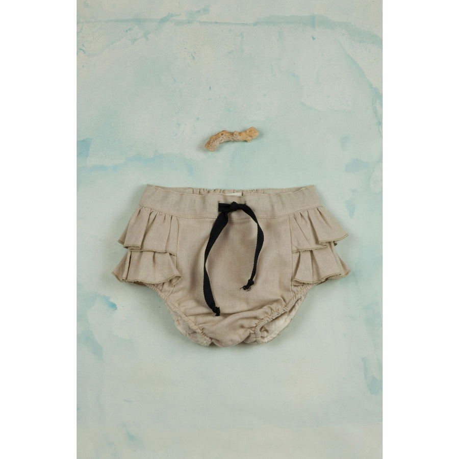 Popelin Beige Frills Culotte