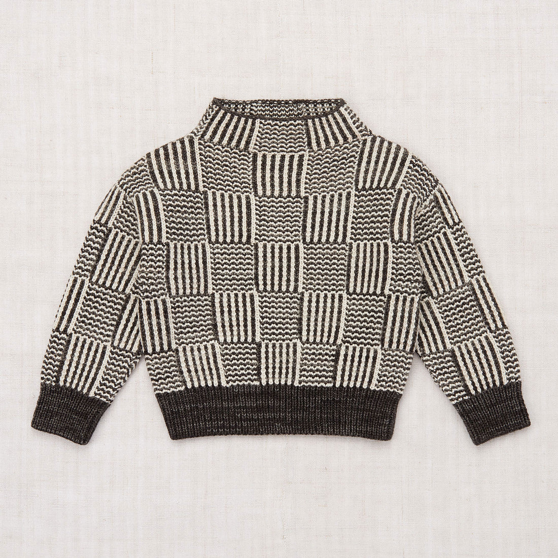 Misha and Puff Illusion Funnel Neck Sweater  - Bark