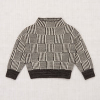 Misha and Puff Illusion Funnel Neck Sweater  - Bark