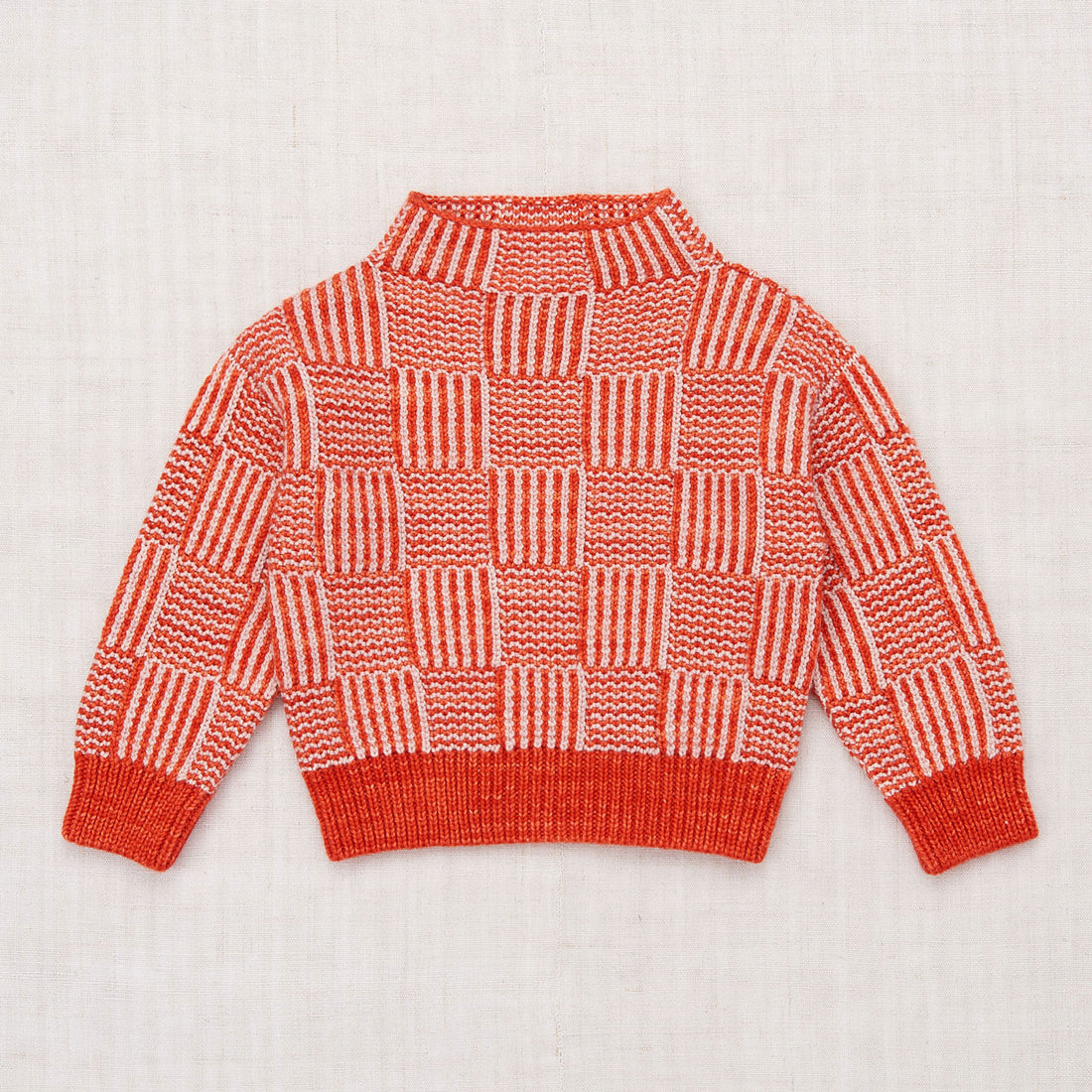 Misha and Puff Illusion Funnel Neck Sweater  - Red Flame