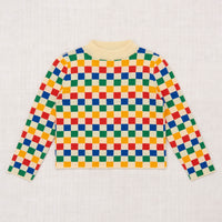 Misha and Puff Checkerboard Everyday Sweater  - Straw
