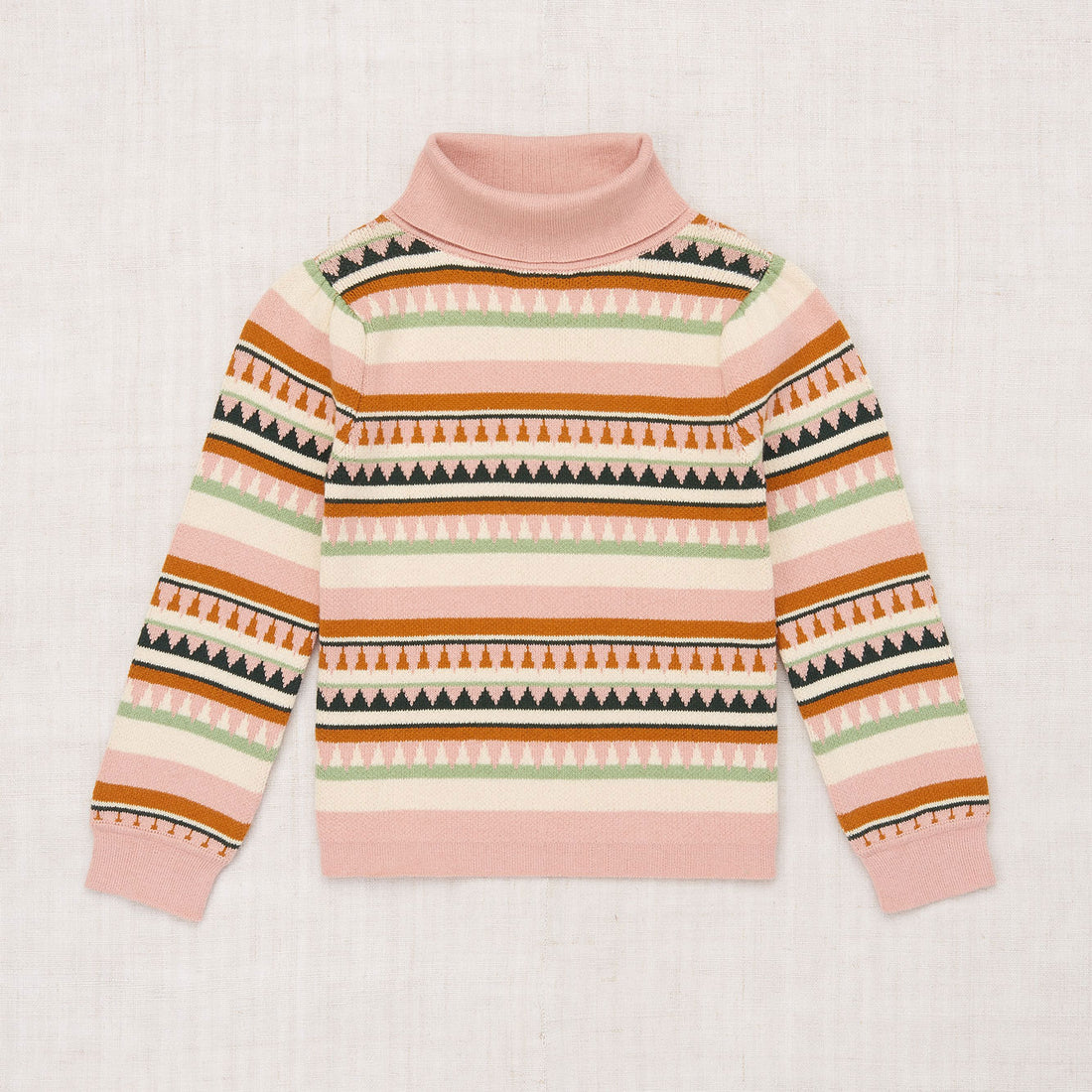 Misha and Puff Puff Sleeve Turtleneck - Rosette Blanket Pattern