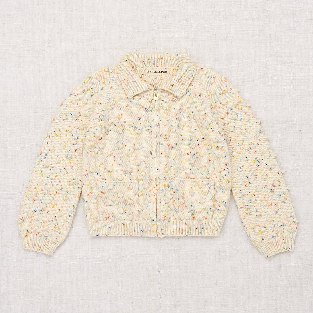 Misha and Puff Popcorn Zip Cardigan - Prime Confetti