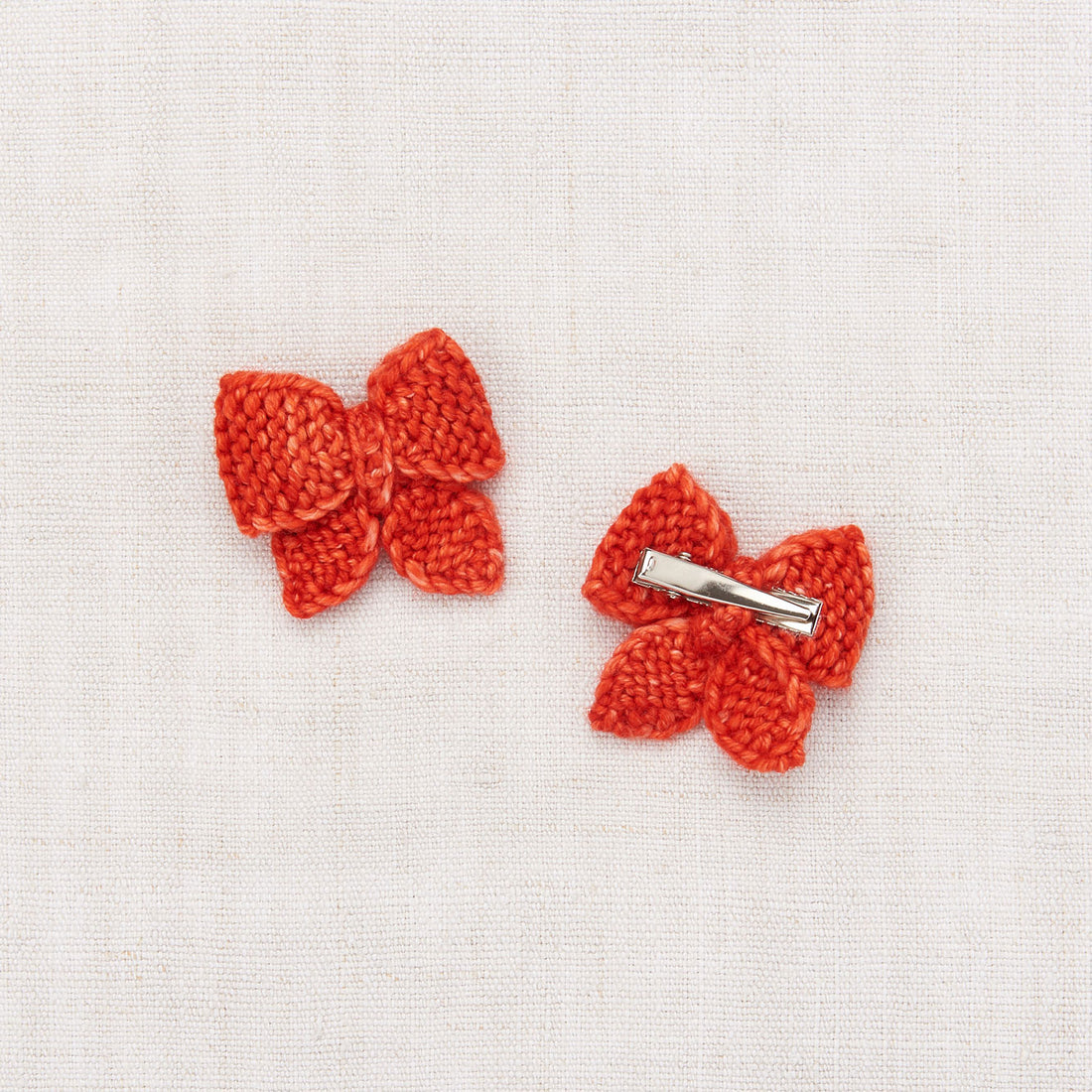 Misha and Puff Baby Puff Bow  Set  - Red Flame