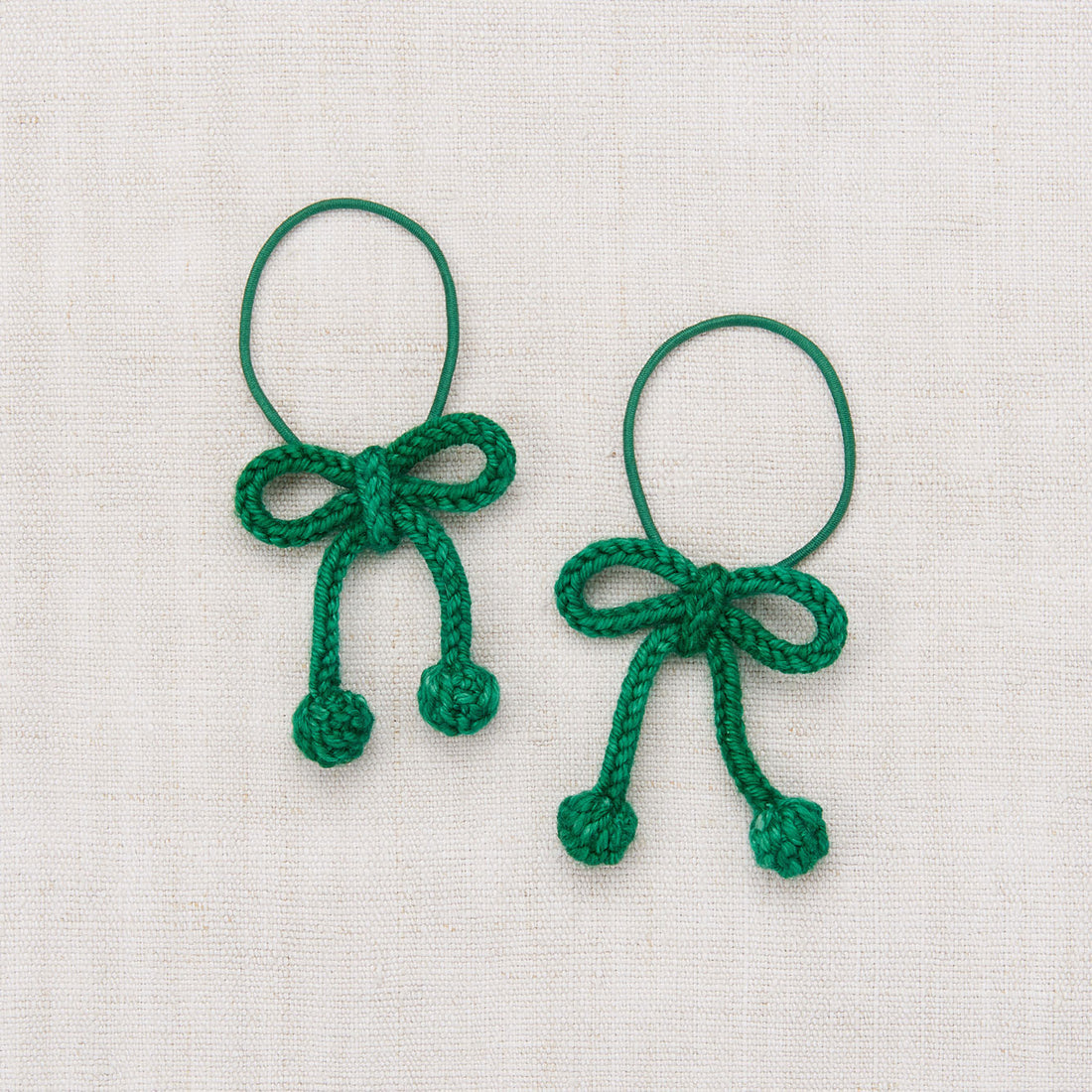 Misha and Puff Popcorn Bow  Elastic Set kids- - Bottle Green