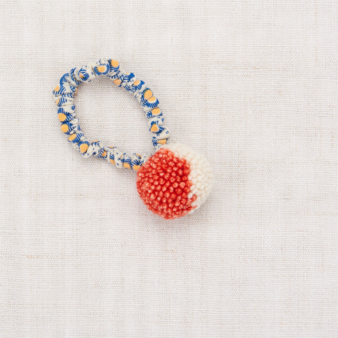 Misha and Puff Pom  Pom  Hair Tie  - Red Flame