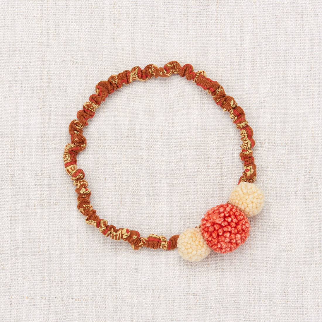 Misha and Puff Pom  Pom  Headband kids-mai - Red Flame