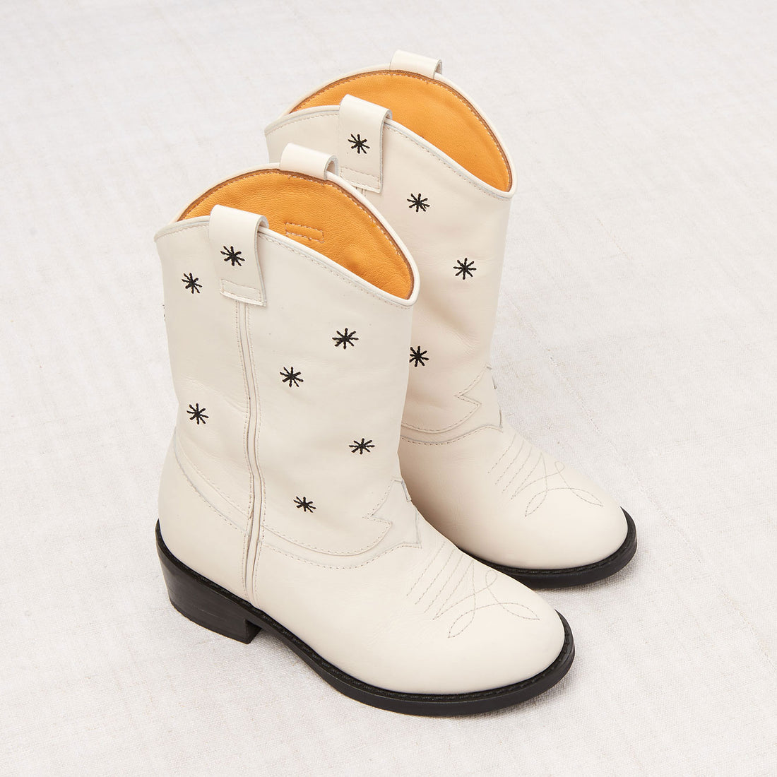Misha and Puff Little Star Cowboy Boot - Winter Cream