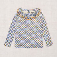 Misha and Puff Sweetheart Shirt  - Blueberry Flower Dot Print
