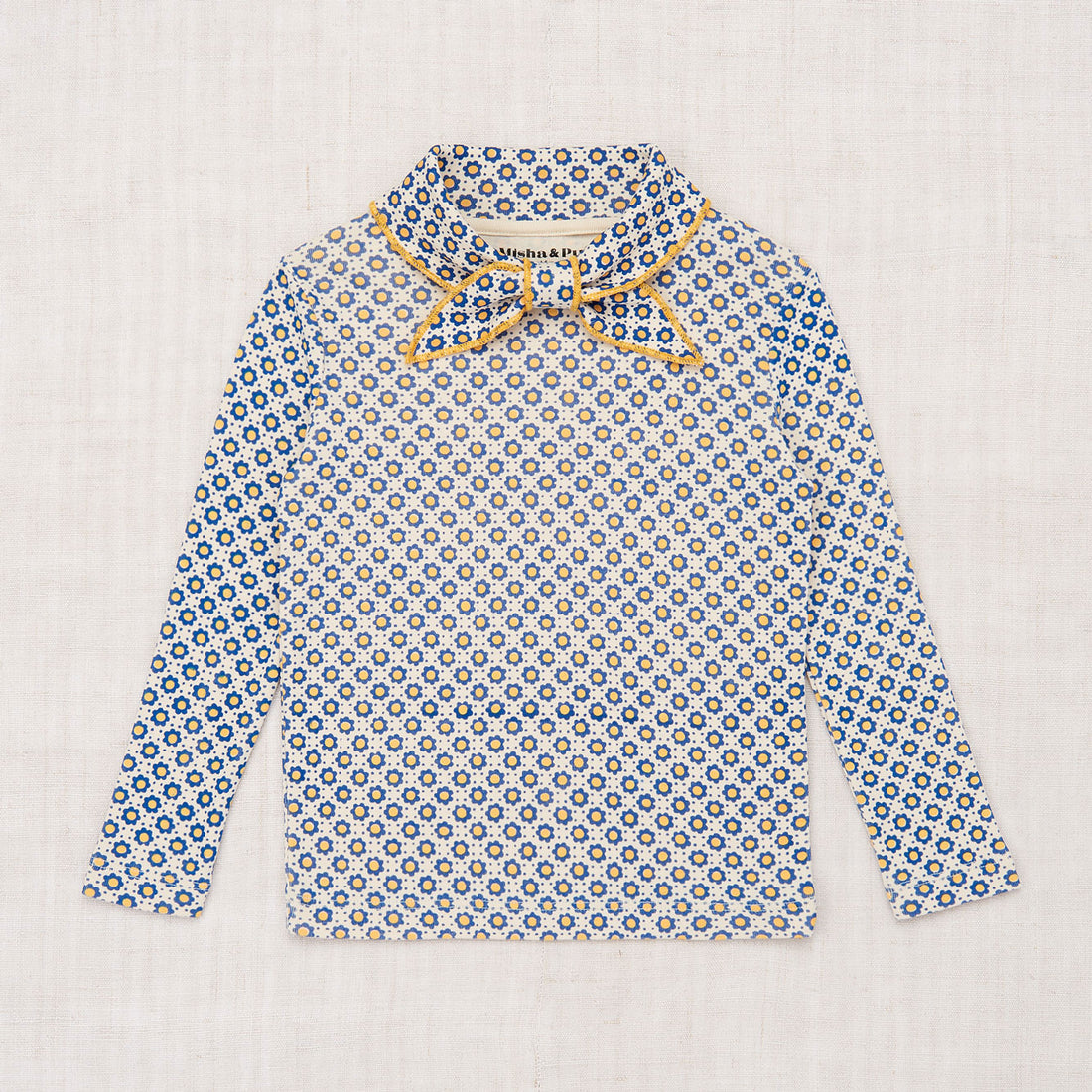 Misha and Puff Scout Top  - Blueberry Flower Dot Print