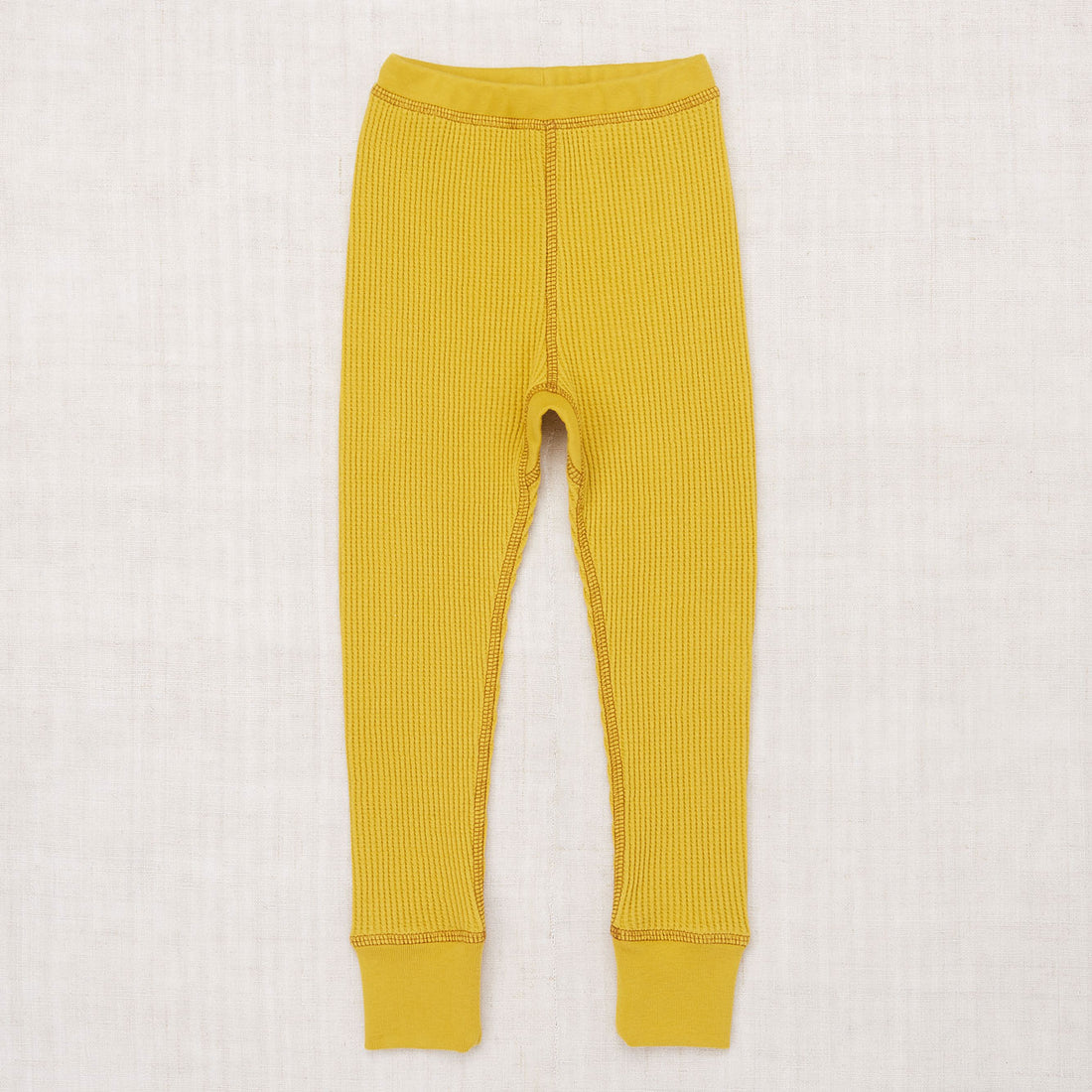 Misha and Puff Waffle Legging with Rib Cuff  - Citron