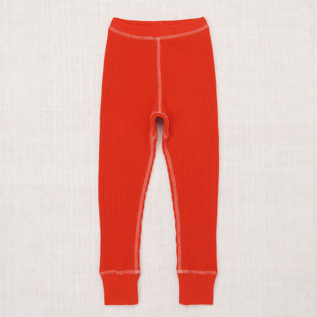 Misha and Puff Waffle Legging with Rib Cuff  - Red Flame