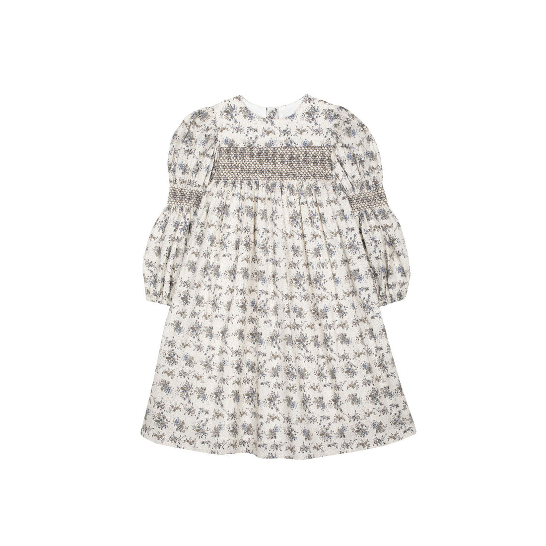 Mipounet Cream Smocked Voile Dress