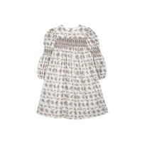 Mipounet Cream Smocked Voile Dress