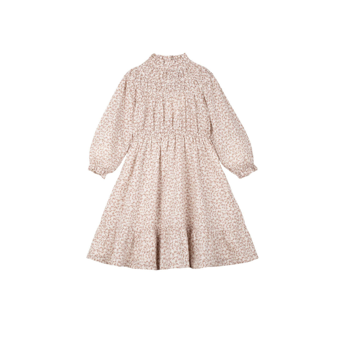 Mipounet Brown Frilled Gauze Dress