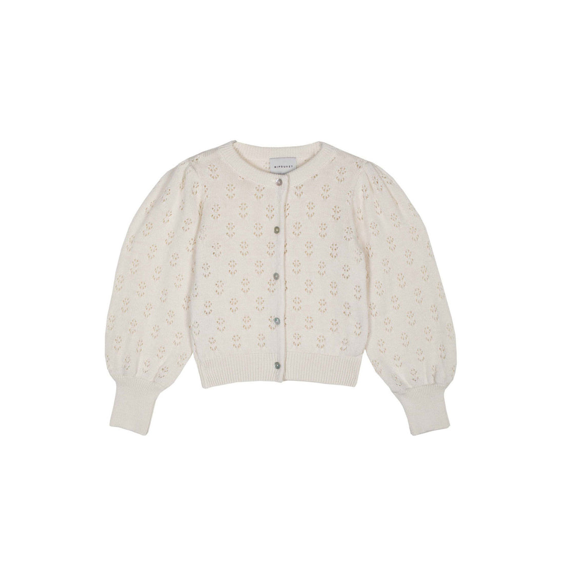 Mipounet Cream Wool Openwork Jacket