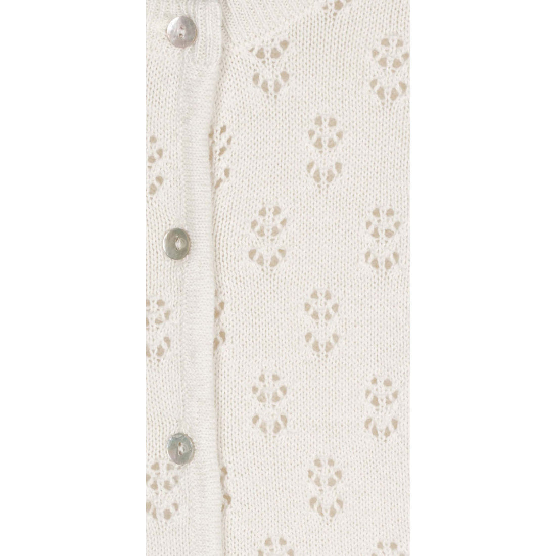 Mipounet Cream Wool Openwork Jacket
