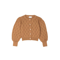 Mipounet Caramel Wool Openwork Jacket