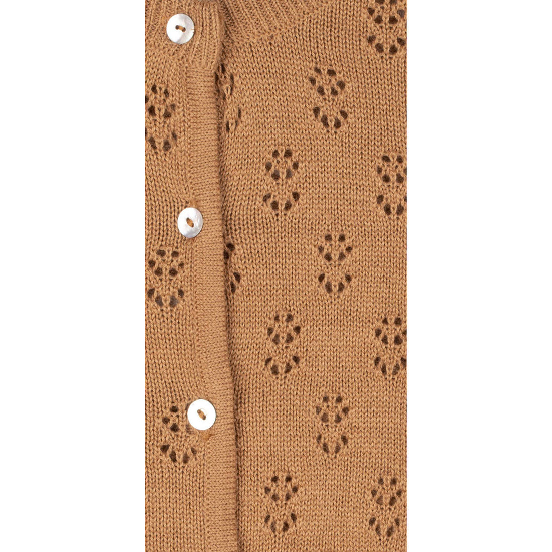Mipounet Caramel Wool Openwork Jacket