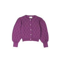 Mipounet Dark Mauve Wool Openwork Jacket