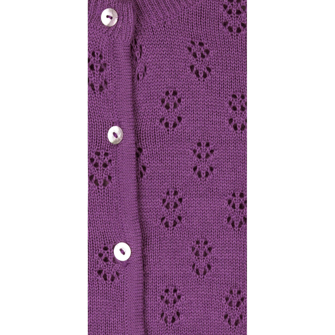 Mipounet Dark Mauve Wool Openwork Jacket