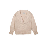 Mipounet Beige Oversized Knit Cardigan